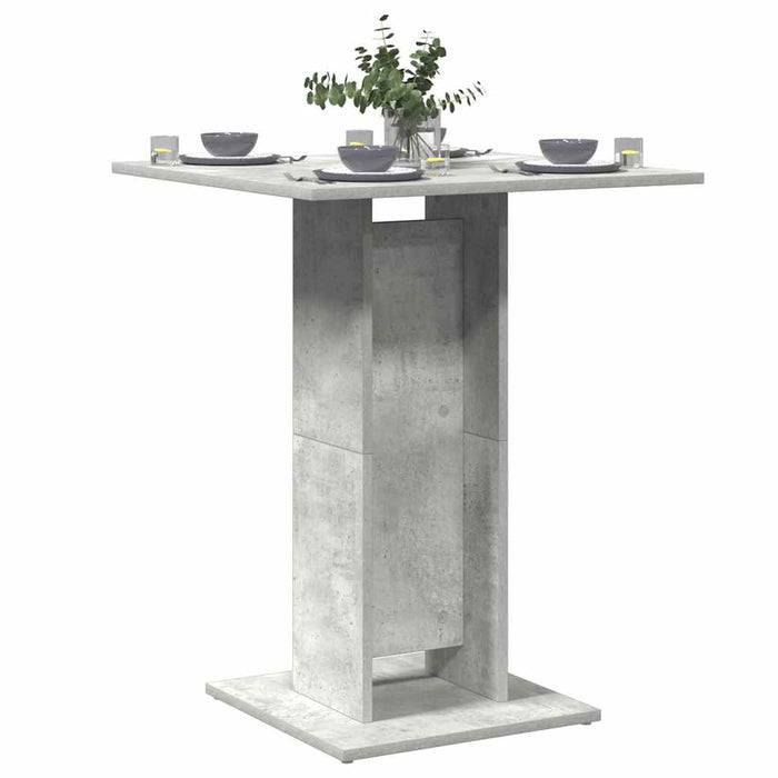 Masă de bistro, gri beton, 60 x 60 x 75 cm, lemn prelucrat - WALTI WALTI