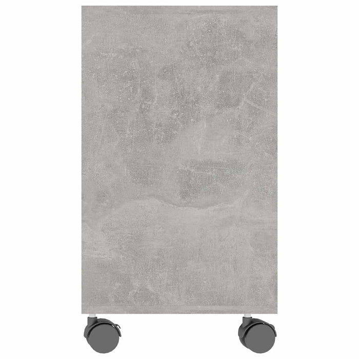 Masă laterală, gri beton, 70x35x60,5 cm, lemn compozit WALTI