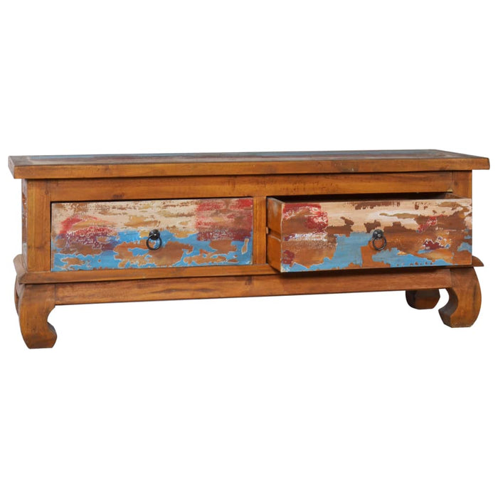 Comodă TV, 110 x 35 x 40 cm, lemn reciclat de tec - WALTI WALTI