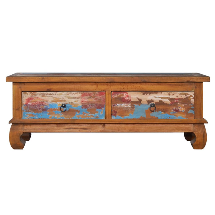 Comodă TV, 110 x 35 x 40 cm, lemn reciclat de tec - WALTI WALTI
