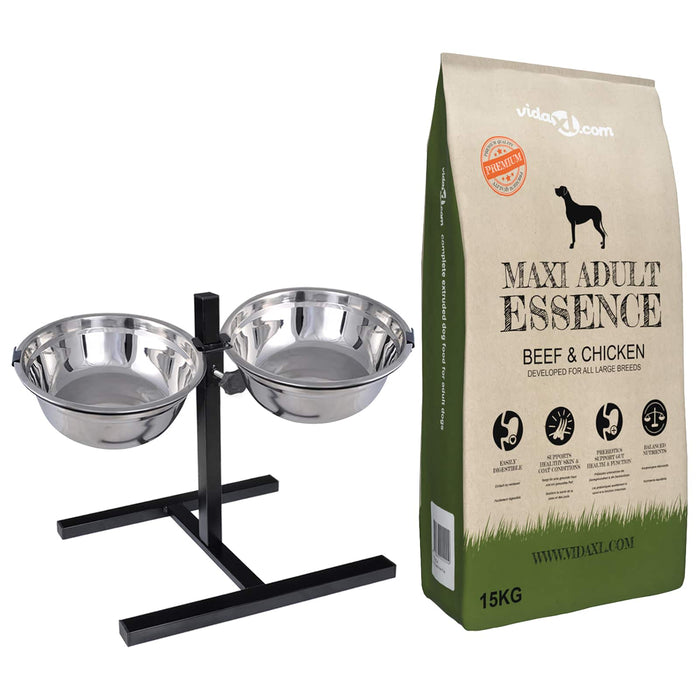 Suport de hrănire și bol cu mâncare pentru câini 50 x 29 cm - WALTI WALTI