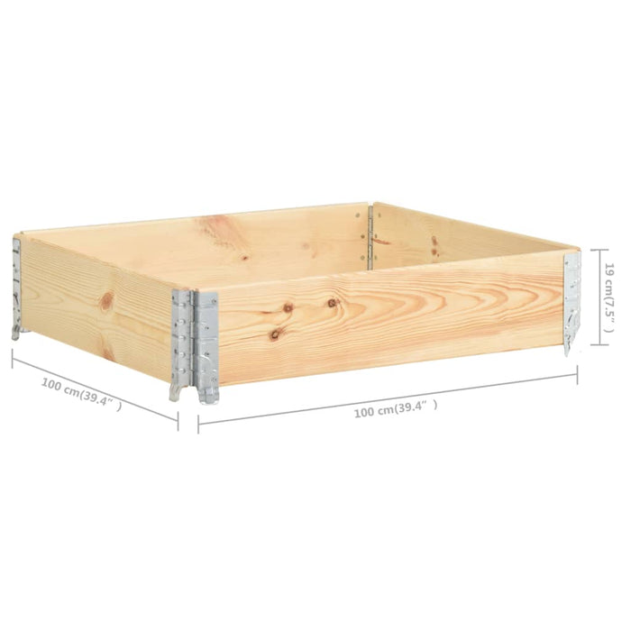 Ramă pentru paleți, 100 x 100 cm, lemn masiv de pin - WALTI WALTI