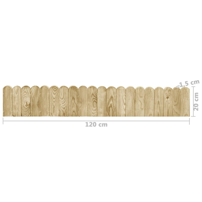 Role de bordură, 3 buc., 120 cm, lemn de pin tratat - WALTI WALTI