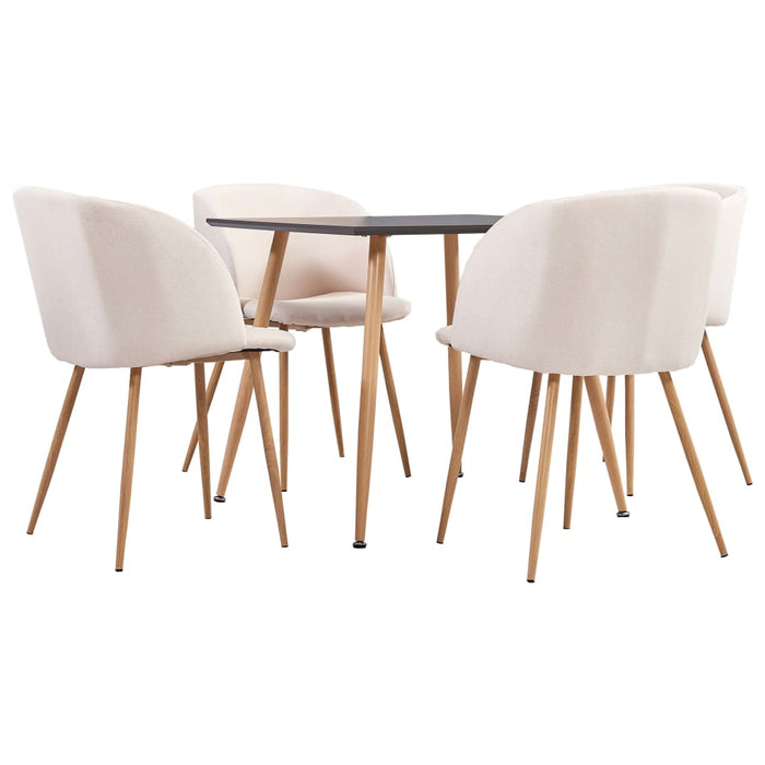 Set bucătărie, 5 piese, material textil, crem WALTI