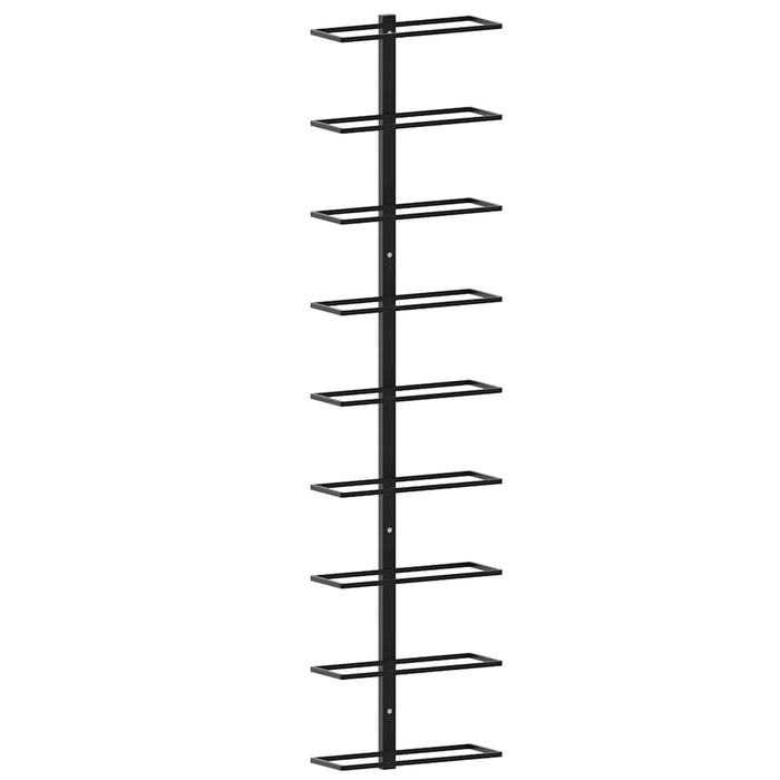 Suport sticle de vin de perete, 9 sticle, negru, fier - WALTI WALTI