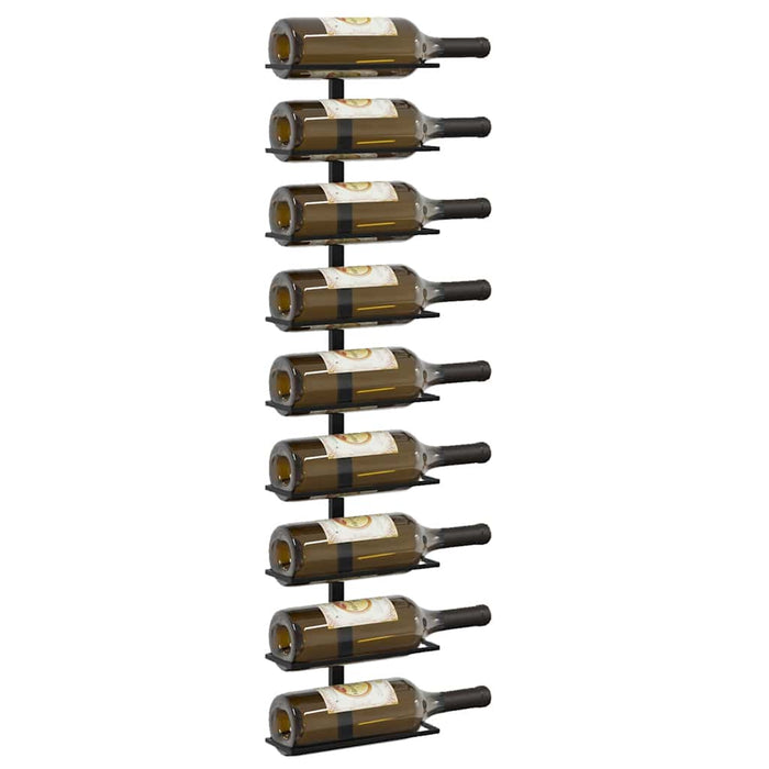 Suport sticle de vin de perete, 9 sticle, negru, fier - WALTI WALTI