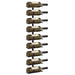 Suport sticle de vin de perete, 9 sticle, negru, fier - WALTI WALTI