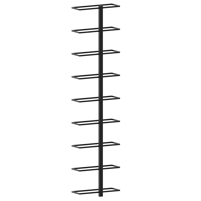 Suport sticle de vin de perete, 9 sticle, negru, fier - WALTI WALTI