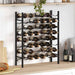 Suport sticle de vin pentru 48 de sticle, negru, metal - WALTI WALTI