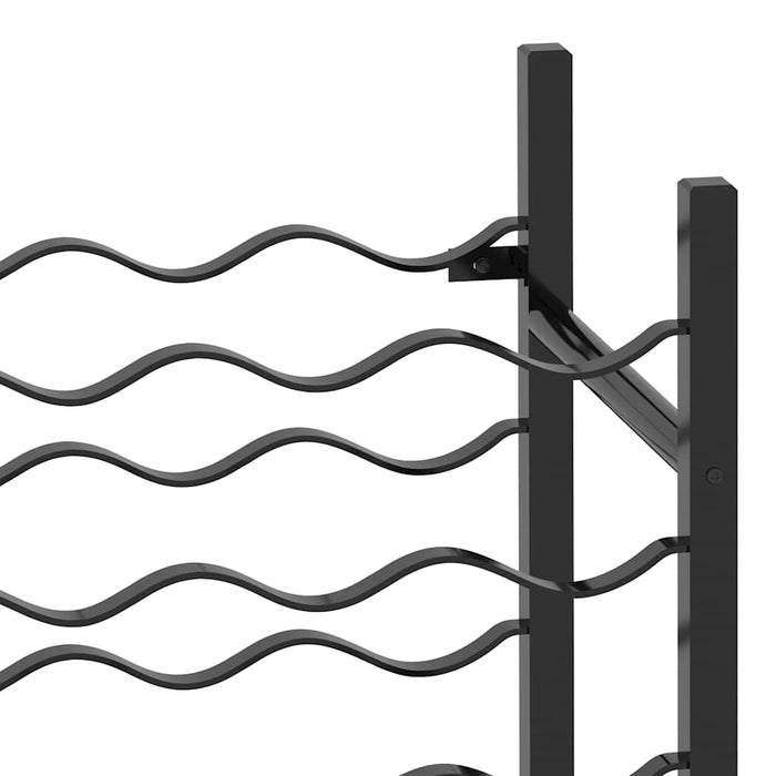 Suport sticle de vin pentru 48 de sticle, negru, metal - WALTI WALTI