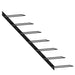 Suport sticle de vin de perete pentru 7 sticle, negru, metal - WALTI WALTI
