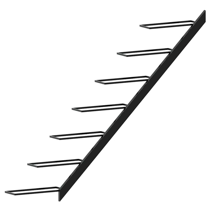 Suport sticle de vin de perete pentru 7 sticle, negru, metal - WALTI WALTI