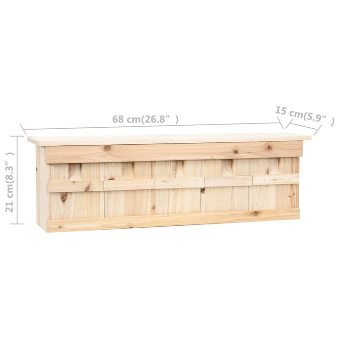 Căsuță de vrăbii cu 5 încăperi, 68 x 15 x 21 cm, lemn de brad - WALTI WALTI