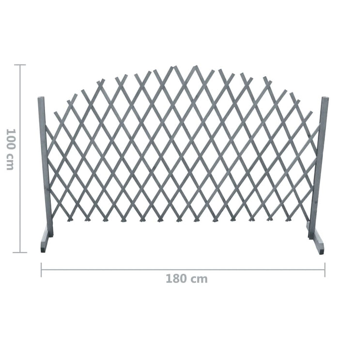 Gard din spalier, gri,1,8 x 1 m, lemn masiv de brad - WALTI WALTI