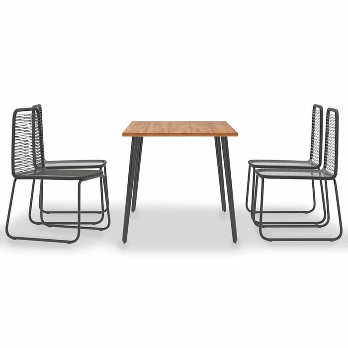 Set mobilier de exterior 5 piese lemn masiv acacia și poliratan WALTI