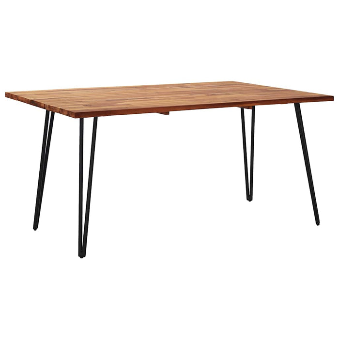 Set mobilier de exterior 5 piese lemn masiv acacia și poliratan WALTI