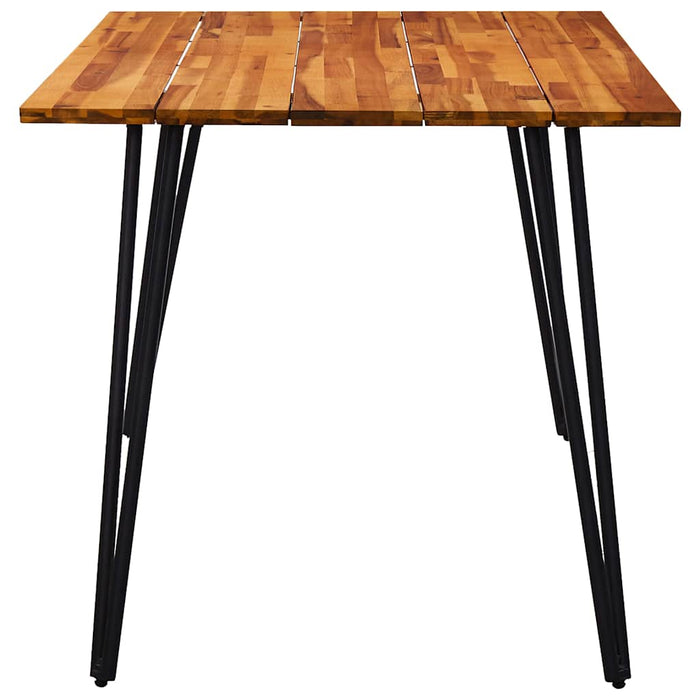 Set mobilier de exterior 5 piese lemn masiv acacia și poliratan WALTI