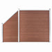 Set panouri gard, 1 pătrat + 1 oblic, maro, 273x186 cm, WPC - WALTI WALTI