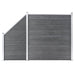 Set panouri gard, 1 pătrat + 1 oblic, gri, 273x186 cm, WPC - WALTI WALTI