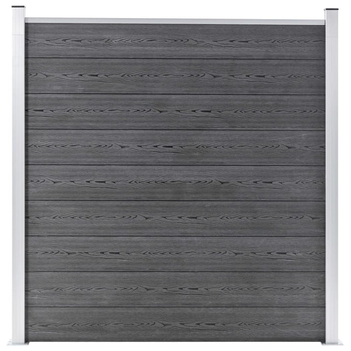 Set panouri gard, 1 pătrat + 1 oblic, gri, 273x186 cm, WPC - WALTI WALTI