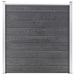 Set panouri gard, 1 pătrat + 1 oblic, gri, 273x186 cm, WPC - WALTI WALTI