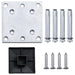Set panouri gard, 1 pătrat + 1 oblic, gri, 273x186 cm, WPC - WALTI WALTI
