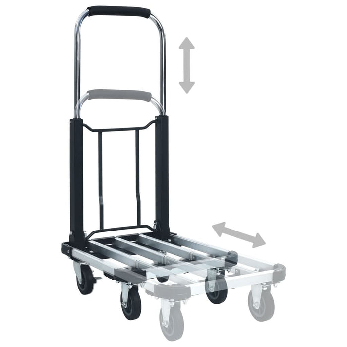 Cărucior de transport pliabil, 150 kg, argintiu, aluminiu - WALTI WALTI