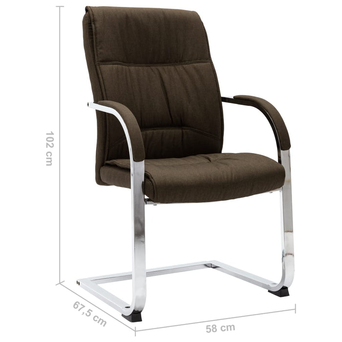 Scaun de birou consolă, maro, material textil - WALTI WALTI