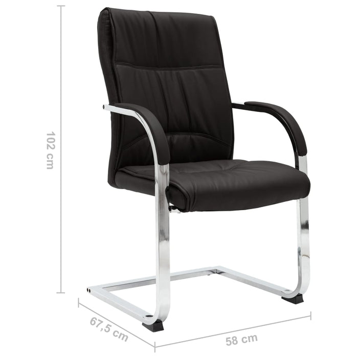 Scaun de birou consolă, negru, piele ecologică - WALTI WALTI
