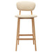 Scaune de bar, 2 buc., crem, material textil - WALTI WALTI