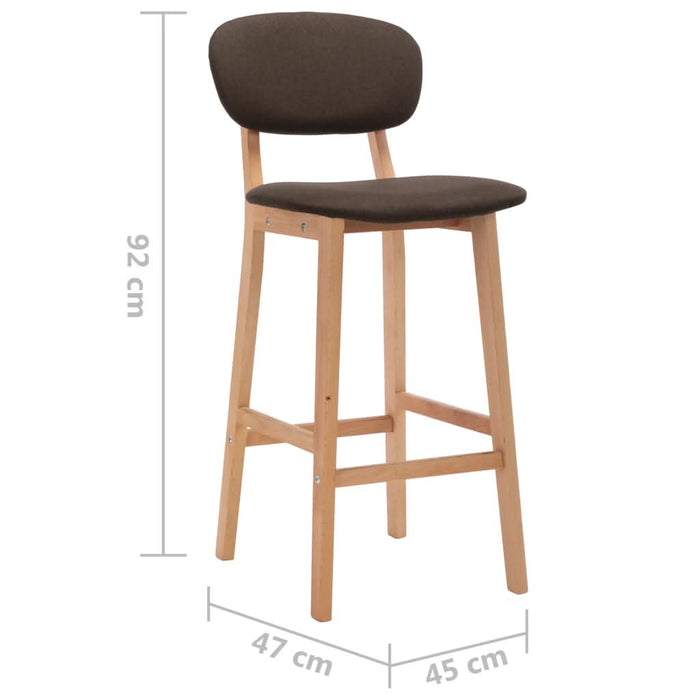 Scaune de bar, 2 buc., maro, material textil - WALTI WALTI