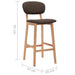 Scaune de bar, 2 buc., maro, material textil - WALTI WALTI