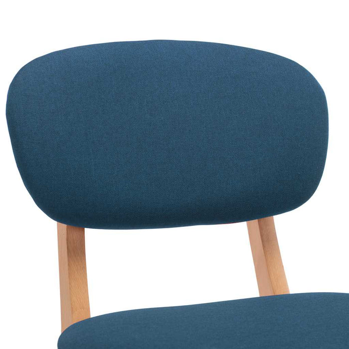 Scaune de bar, 2 buc., albastru, material textil - WALTI WALTI