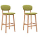Scaune de bar, 2 buc., verde, material textil - WALTI WALTI