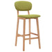 Scaune de bar, 2 buc., verde, material textil - WALTI WALTI
