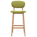 Scaune de bar, 2 buc., verde, material textil - WALTI WALTI