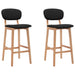 Scaune de bar, 2 buc., negru, material textil - WALTI WALTI