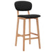 Scaune de bar, 2 buc., negru, material textil - WALTI WALTI