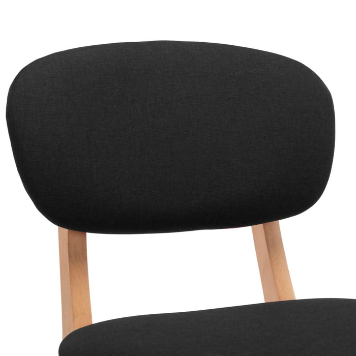 Scaune de bar, 2 buc., negru, material textil - WALTI WALTI