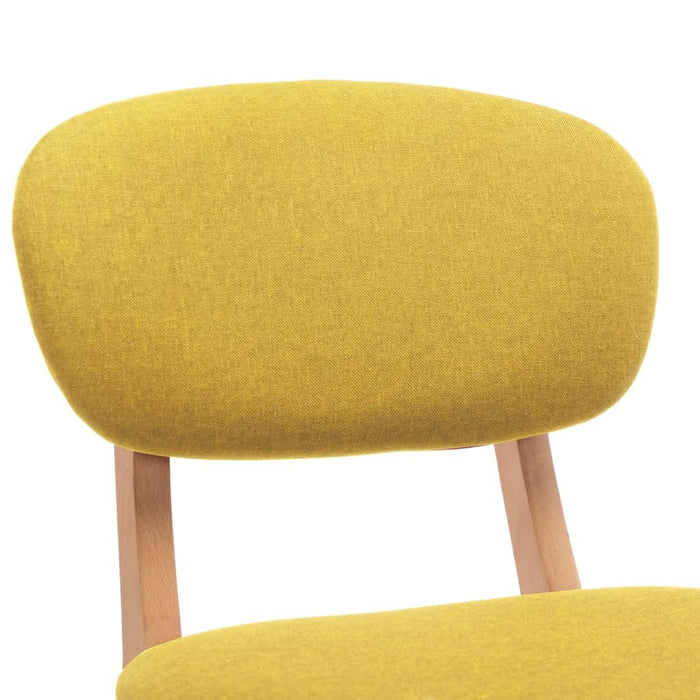 Scaune de bar, 2 buc., galben muștar, material textil - WALTI WALTI