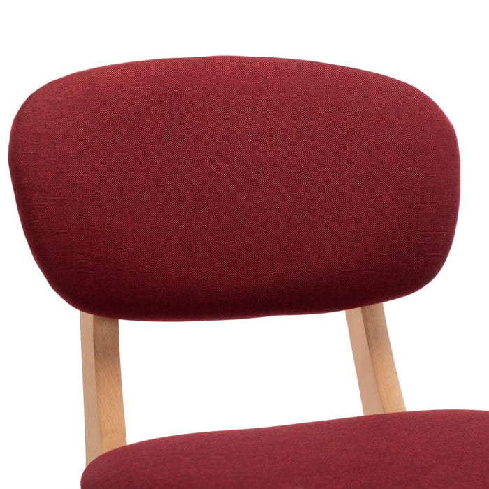 Scaune de bar, 2 buc., roșu vin, material textil - WALTI WALTI