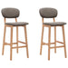 Scaune de bar, 2 buc., gri taupe, material textil - WALTI WALTI