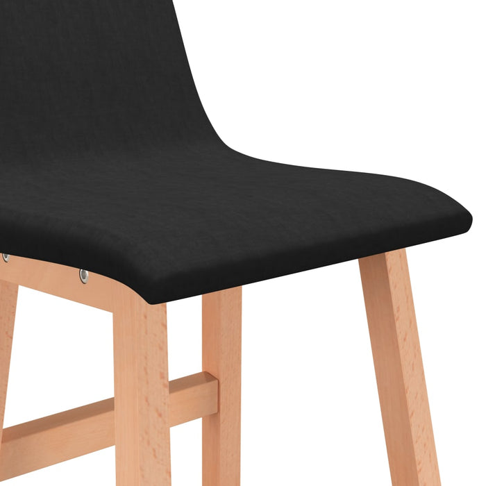 Scaune de bar, 2 buc., negru, material textil WALTI