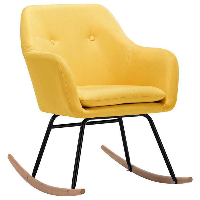 Scaun balansoar, galben muștar, material textil WALTI
