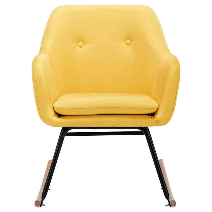 Scaun balansoar, galben muștar, material textil WALTI