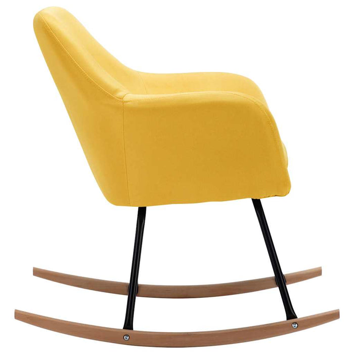 Scaun balansoar, galben muștar, material textil WALTI