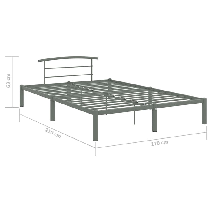 Cadru de pat, gri, 160 x 200 cm, metal - WALTI WALTI
