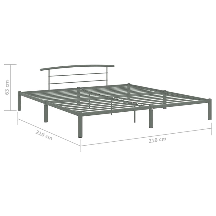 Cadru de pat, gri, 200 x 200 cm, metal - WALTI WALTI
