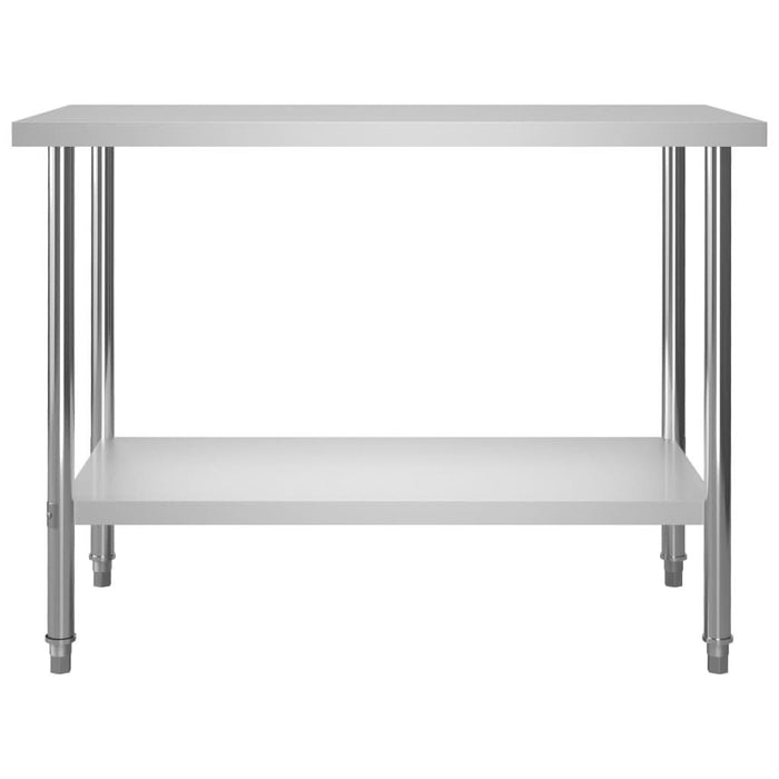 Masă lucru bucătărie cu raft 120 x 60 x 120 cm oțel inoxidabil - WALTI WALTI