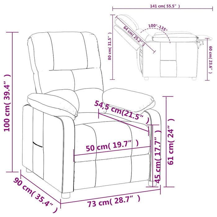 Fotoliu rabatabil, gri deschis, material textil - WALTI WALTI